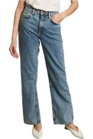 Nudie Jeans Kvinna Straight jeans - Jean Clean Eileen , Dam