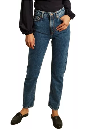 Nudie Jeans Kvinna Straight jeans - Breezy Britt vanliga avsmalnande jeans