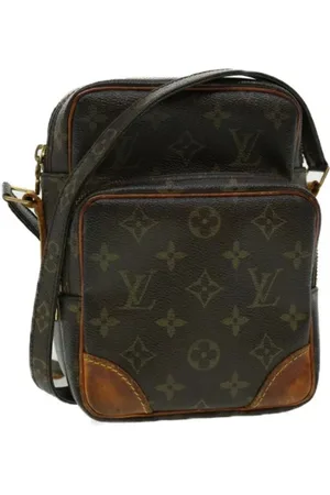 AUTÉNTICO BOLSO DE MAQUILLAJE LOUIS VUITTON DAMIER EBENE EBENE CON CORREA