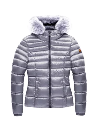 RefrigiWear Kvinna Dunjackor - Gray Polyamide Jackets & Coat