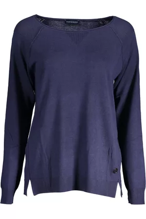 North Sails Kvinna Stickade tröjor - Blue Cotton Sweater , Dam