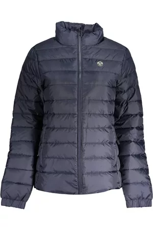 North Sails Kvinna Dunjackor - Blue Polyester Jackets & Coat , Dam