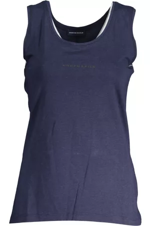 North Sails Kvinna T-shirts - Blue Cotton Tops & T-Shirt , Dam
