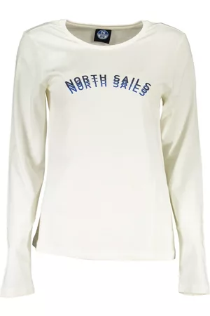 North Sails Kvinna Långärmade t-shirts - White Cotton Tops & T-Shirt , Dam