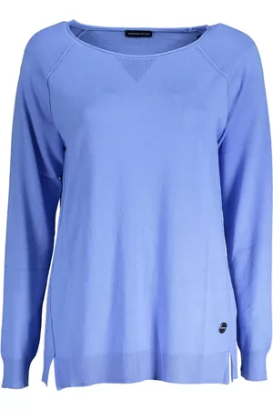 North Sails Kvinna Stickade tröjor - Light Blue Cotton Sweater , Dam