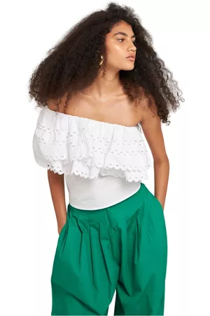 Antik Batik Kvinna Spetstoppar - Roda top , Dam
