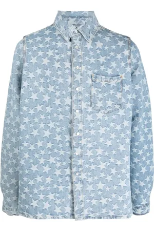 ERL Skjorta, Herr, S, Denim, Denim Shirts