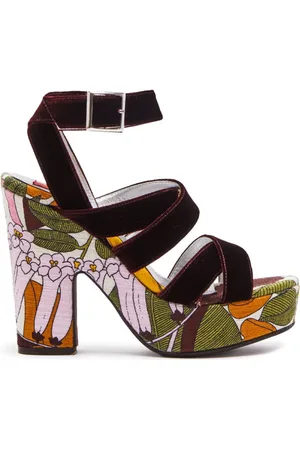 La DoubleJ Skor, Dam, 37 EU, Power-Printed Medal Wedge Sandaler