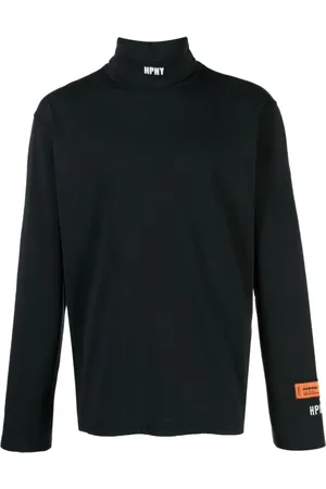 Heron Preston Stickade tröjor & koftor, Herr, M, Bomull, Hpny Logo Turtleneck T-Shirt