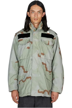 OAMC Jacka, Herr, L, Bomull, Militär Field Jacket med Gömd Huva