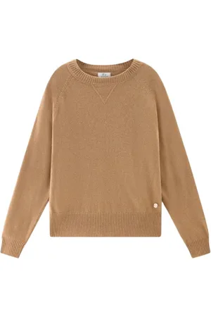 Woolrich Stickade tröjor & koftor, Dam, L, Kashmir, Klassisk Crewneck Tröja