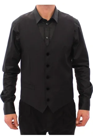 Dolce & Gabbana Kostym, Herr, M, Grå Ull Formell Klänning Väst