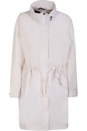 Moose Knuckles Kappa, Dam, M, Polyester, Elegant Krämfärgad Trenchcoat