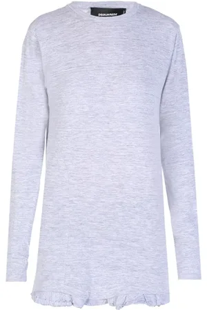 Dsquared2 Topp, Dam, S, Bomull, Högkvalitativ långärmad T-shirt