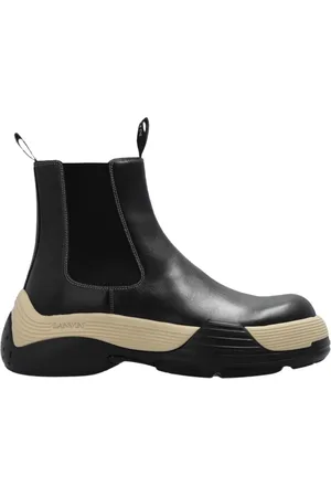 Lanvin Skor, Herr, 40 EU, Läder, Chelsea Boots med logotyp