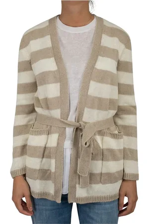 Max Mara Stickade tröjor & koftor, Dam, M, Linne, Oversized Gingham Cardigan