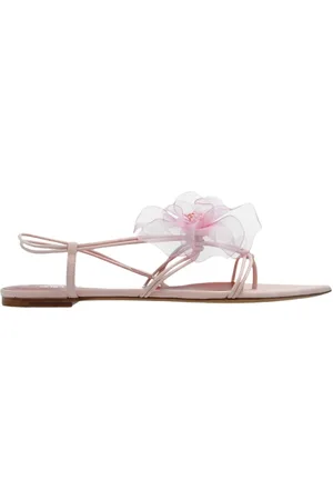 Nensi Dojaka Skor, Dam, 36 1/2 EU, Läder, Sandaler med blommotiv