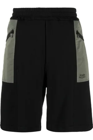 Alexander McQueen Shorts, Herr, M, Bomull, Tvåfärgade elastiska track shorts