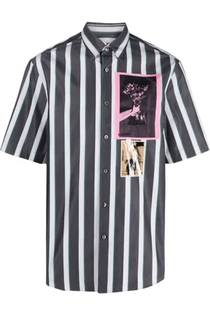 Lanvin Skjorta, Herr, M, Bomull, Randig bomullsskjorta