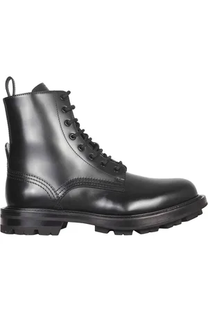 Alexander McQueen Skor, Herr, 43 EU, Läder, Snörstövlar i Borstat Läder