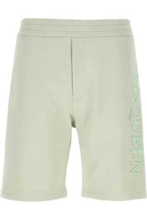 Alexander McQueen Shorts, Herr, S, Bomull, Pastellgröna bomull Bermuda shorts