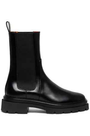 santoni Skor, Dam, 38 EU, Läder, Stiliga läderkängor