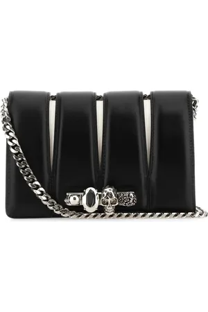 Alexander McQueen Väska, Dam, ONE Size, Läder, Two-Toneappa Läder Slash Clutch