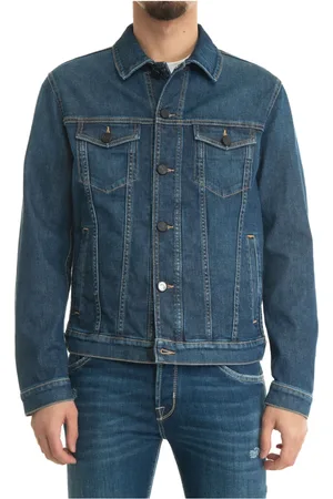 Jacob Cohen Jacka, Herr, L, Denim, Slim Fit Denim Harrington Jacka