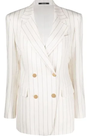 TAGLIATORE Jacka, Dam, S, Linne, Randig Linneblandning Dubbelknäppt Blazer