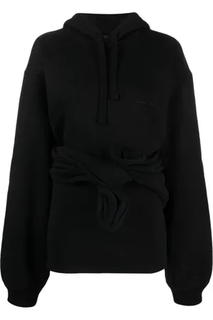 Y / PROJECT Sweatshirts & Hoodies, Dam, S, Bomull, Svart Bomullshoodie