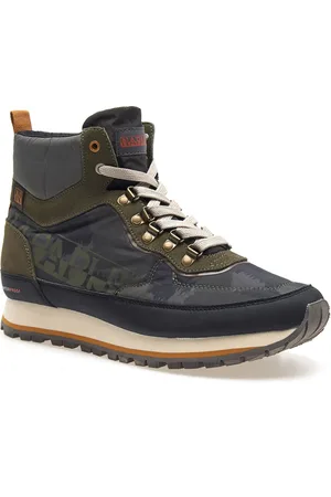 Napapijri Skor, Herr, 42 EU, Nylon, Camouflage Utomhus Nylon/Suede