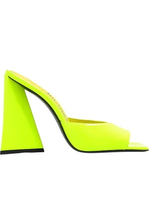 The Attico Skor, Dam, 37 EU, Läder, Neon Gul Devon Mules
