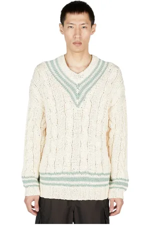 VISVIM Stickade tröjor & koftor, Herr, S, Läder, Lyxig Kabelstickad Tröja