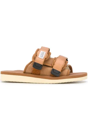 SUICOKE Skor, Herr, 44 EU, Läder, Brun Läder Moto-M2AB Sandaler