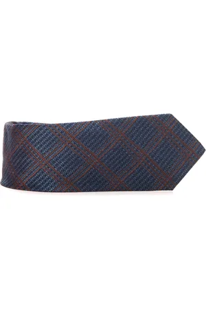 CANALI Accessoarer, Herr, ONE Size, Denim, Geometrisk Fantasi Siden Slips