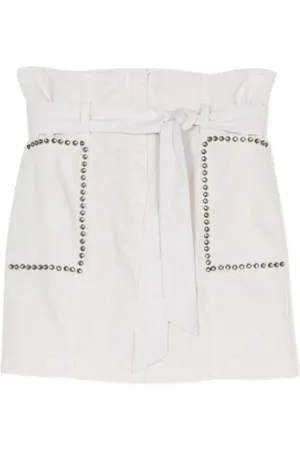 Twin-Set Kjol, Dam, S, Denim, Studded Denim Högmidjig Kjol