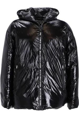 VERSACE Jacka, Herr, M, Herr Svart Huva Jacka - Storlek 48