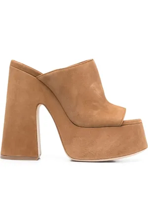 vic matiè Skor, Dam, 40 EU, Läder, Bruna Platform Mules