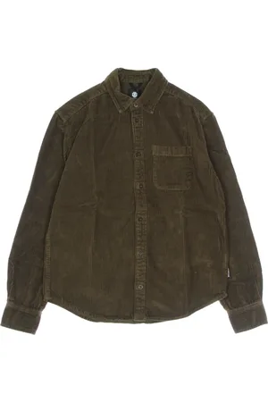 Element Skjorta, Herr, M, Bold Corduroy Långärmad Skjorta