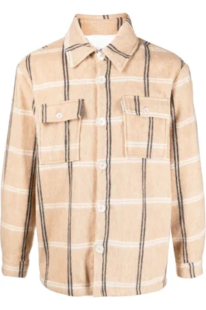Family First Skjorta, Herr, S, Rutig Jersey-Fleece Skjorta