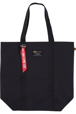 Alpha Industries Väska, Herr, ONE Size, Svart Label Shopping Bag - Streetwear Kollektion