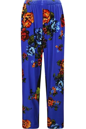 Vetements Byxor, Dam, S, Sammet Blomma Lounge Byxor