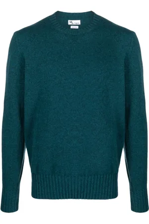 DoppiaA Stickade tröjor & koftor, Herr, L, Blåa Sweaters med Appio Skjorta