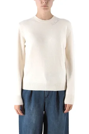 MC2 SAINT BARTH Stickade tröjor & koftor, Dam, L, Crewneck Sweater med St. Barth Brodyr
