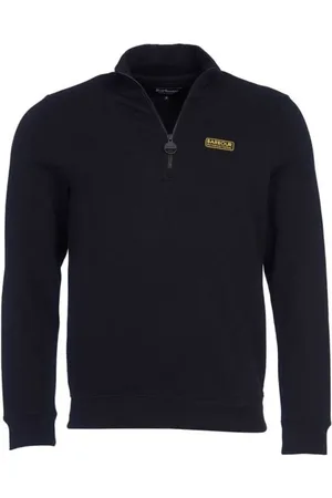 Barbour Sweatshirts & Hoodies, Herr, L, Bomull, Essentiell Half Zip Sweatshirt