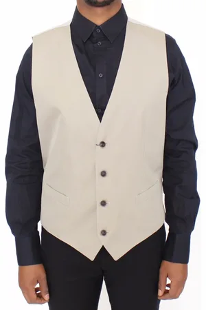 Dolce & Gabbana Kostym, Herr, M, Bomull, Bomullssilke Blandning Klänning Väst Blazer