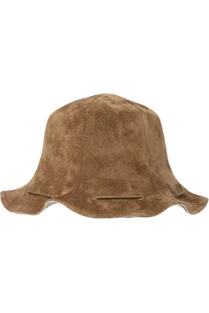 HENDER SCHEME Accessoarer, Herr, ONE Size, Läder, Mocka Läder Dragsko Bucket Hat