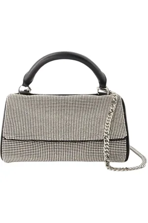 KARA Väska, Dam, ONE Size, Läder, Vit Crush Satchel Väska - Mässing