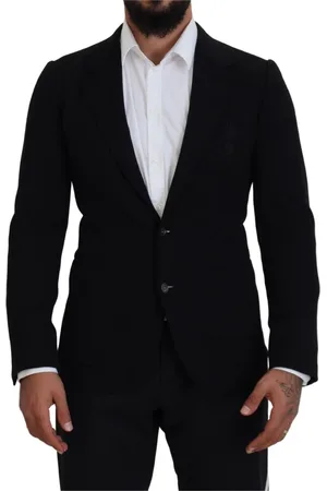 Dolce & Gabbana Jacka, Herr, L, Svart Ull Crown Slim Fit Blazer