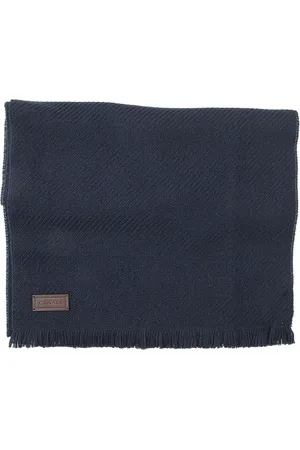 CANALI Accessoarer, Herr, ONE Size, Läder, Klassiskt Ullhalsduk med Diagonaltryck